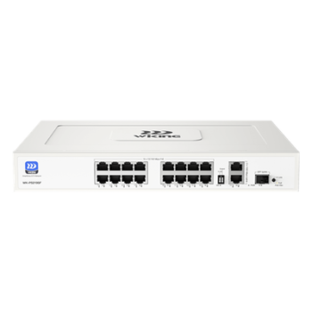 Switch PoE No Administrable / 16 Puertos 10/100 Mbps / 2 Uplink Gigabit / 1 SFP 1000 Mbps / Hi-PoE 60W / Presupuesto 180W / Gestión Cloud
