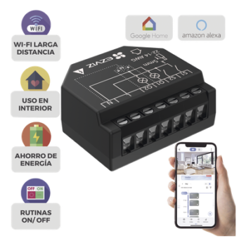 Relevador Wi-Fi  Inteligente / 2 Salidas Para 2 Apagadores / Ideal Para Control de Iluminación / Control Remoto / Horarios Personalizados / Registro de Consumo / 110-240VCA