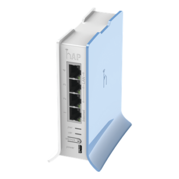 Access Point / CPU 650 MHz / Wi-Fi 2.4 GHz 802.11b/g/n / 4 Puertos Fast Ethernet / Base Torre / RouterOS L4
