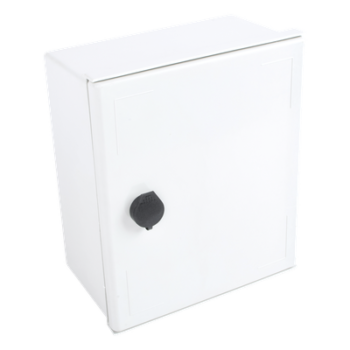 Gabinete de Poliéster IP65 Uso en Intemperie (250 x 300 x 140 mm) con Placa Trasera Interior de Plástico (Incluye Chapa y Llave).