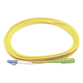 Jumper de Fibra Óptica / LC/UPC-SC/APC / Monomodo OS1/OS2 / Simplex / 1 m (3.28 ft) / PVC Amarillo