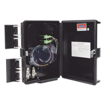 Cierre de Empalme FTTx / 24 Fusiones / Splitter 1x8 SC/APC / 16 Puertos Drop / IP65 / -40°C a +85°C