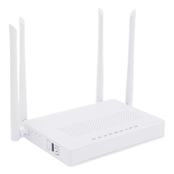 ONU Dual PON / Wi-Fi Doble Banda AC1200 / 2 Puertos Gigabit / Puerto CATV con AGC / 4 Antenas de Alta Ganancia / Gestión Remota OLT