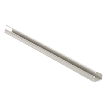 Canaleta LD10 de PVC rígido, con cinta adhesiva para instalación sin herramientas, de 38.4 x 24 x 1828.8 mm, Color Blanco Mate