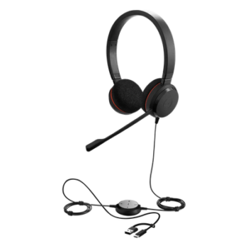 Headset Profesional con Cable / Cancelación de Ruido Avanzada / USB-C y USB-A / Certificación UC y Microsoft Teams / Altavoces 28 mm / Plug-and-Play