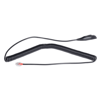 Cable QD a RJ9 / Audio HD / Conexión Diademas a Teléfonos de Escritorio / Anti-enredos / Uso Intensivo