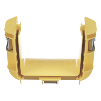 Union Recta "Cople", Para Canaleta FiberRunner™ 4X4, Color Amarillo