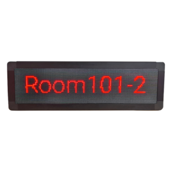 Pantalla LED de Pasillo / Doble Cara / Matriz 128×32 / Indicadores RGB / PoE / SIP / Montaje en Pared
