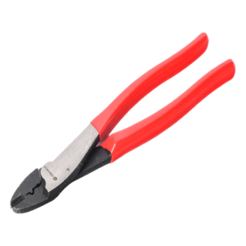 Pinza de 9.5" para cortar y crimpar ( ponchar )  terminales Aislados y No aislados