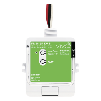 Módulo de Relevador Inalámbrico / 5 A / 120/277 V / Softswitch / RF 9 m (29.5 ft) a través de muros / Hasta 10 Controles y Sensores / Memoria ante Fallas