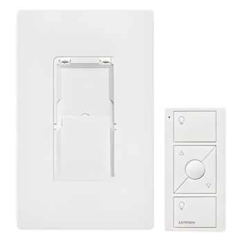 Kit de Control de Pared Inalámbrico / 3 Botones con Subir/Bajar / Alcance 9 m (29.5 ft) a través de Muros / Batería CR2032 10 Años / Frecuencia 431-437 MHz