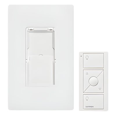 Kit de Control de Pared Inalámbrico / 3 Botones con Subir/Bajar / Alcance 9 m (29.5 ft) a través de Muros / Batería CR2032 10 Años / Frecuencia 431-437 MHz
