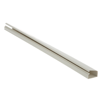 Canaleta LD10 de PVC rígido, con cinta adhesiva para instalación sin herramientas, de 38.4 x 24 x 3048 mm, Color Blanco Mate