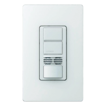 Interruptor de Pared con Sensor de Ocupación / Doble Tecnología PIR y Ultrasónico / Dos Circuitos Independientes / 120-277 V / Cobertura 81 m² (872.3 ft²)