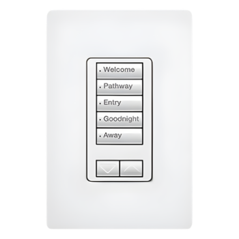 Teclado de Pared / 5 Botones Programables / Subir/Bajar / Retroiluminado / 120 V / RadioRA 2