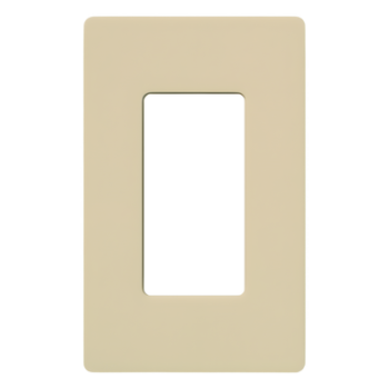 Placa de Pared / 1 Espacio / Diseño Sin Tornillos Visibles / Color Marfil / Compatible con Atenuadores, Switches y Controles Pico
