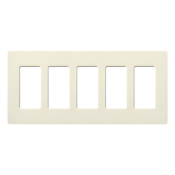 Placa de Pared / 5 Espacios / Screwless / Satin Colors / Color Biscuit / Compatible Control Pico