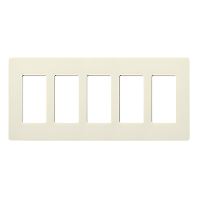Placa de Pared / 5 Espacios / Screwless / Satin Colors / Color Biscuit / Compatible Control Pico