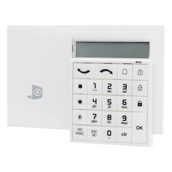 Teclado inalámbrico / Alfanumérico / Pantalla LCD 2x16 / Lector de proximidad / Batería 4 años / Compatible Videofied