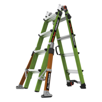 Escalera Multi-Posiciones de 6.7 m (22') para Suelos Inclinados o con Desniveles.