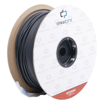 Carrete de Fibra Óptica Monomodo / Conectores SC-SC Duplex / Refuerzo Kevlar / 200 m (656.17 pies) / Subterráneo por Tubería