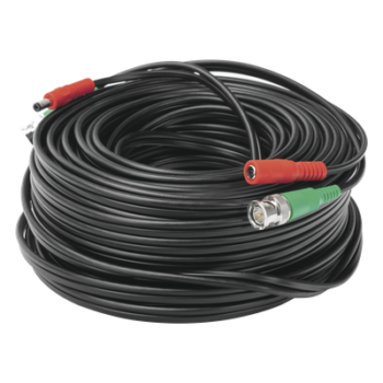 Cable Coaxial BNC RG59 con Alimentación / SIAMES / 30 Metros (98.43 Pies) / 100% Cobre / 4K / Interior y Exterior