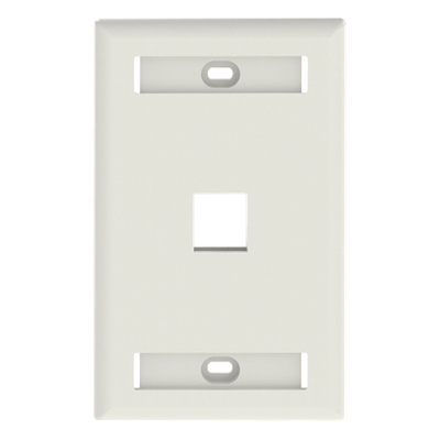 Placa de Pared Vertical / 1 Puerto Keystone / 69.8 x 114.3 mm / Blanco Mate