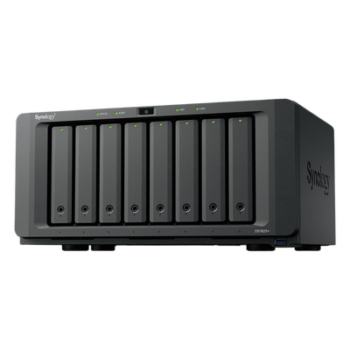NAS Empresarial / 8 Bahías / AMD Ryzen V1500B / 8 GB DDR4 ECC / 2 Puertos 2.5GbE / Expansión 10GbE/25GbE / Caché M.2 NVMe / Lectura 2,239 MB/s