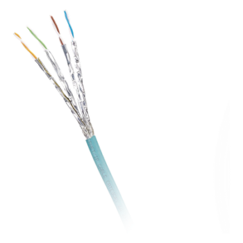 Bobina de Cable Blindado S/FTP / Cat 6A / Multifilar 24 AWG / Resistente Aceite-UV-Abrasión / PUR Ignífugo / 500 m (1640 pies)