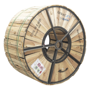 Carrete de Fibra Óptica / Monomodo G.652D / 24 Hilos / 4 km / Armada / Loose Tube / 11.4 mm / -20°C a +65°C / 13,123 pies