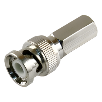 Conector BNC Macho / RG-59/U / 75 Ohm / Rosca Hexagonal 9.5 mm / Ensamble sin Herramientas / 13.9 mm x 31.8 mm