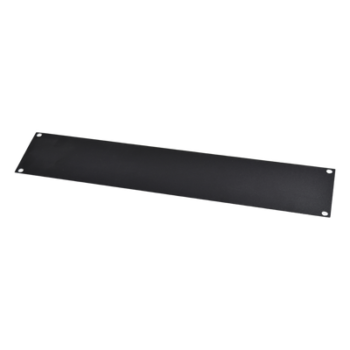 Tapa Ciega / Rack 19in / 2UR / Acero Cal. 14 / Pintura Electroestática Negra / 0.7 kg