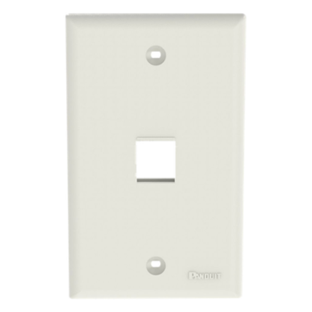Placa de Pared Vertical / 1 Puerto Keystone / ABS / 69.8 x 114.3 mm / 2.75 x 4.5 pulg. / Blanco Mate / RoHS