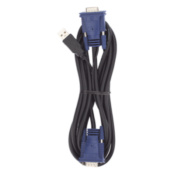 Cable KVM USB / 3 m (9.84 ft) / VGA Coaxial Blindado / Calibre 28 / Núcleos de Ferrita / Doble Sellado