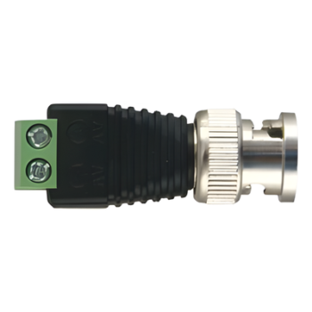 Adaptador BNC Macho / Terminales Tornillo / 75 Ohm / Cables AWG 26-14 / RG-59 / RG-6