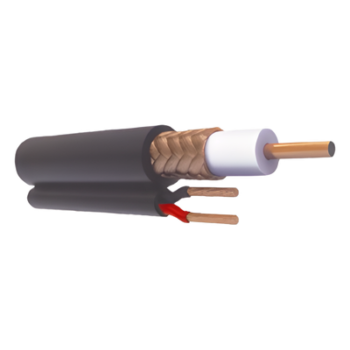 Cable Coaxial Siames / 305 m (1000 ft) / RG59 / CCA 90% / 20 AWG / Cobre Sólido / Intemperie HD