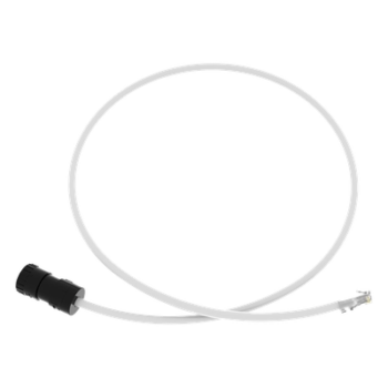 Cable de Conexión en Campo Jack a Plug RJ45 / Cat 6A / CMP Plenum / 1 m (3.28 ft) / Blanco