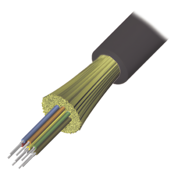 Cable de Fibra Óptica / 6 Hilos / Interior-Exterior / Tight Buffer / No Conductiva / LS0H / OM4 50/125 / 1 Metro (3.28 Pies)