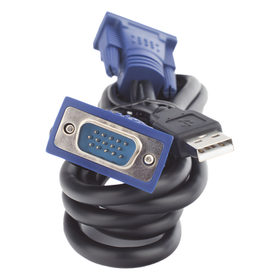 Cable USB KVM / 1.8 m (5.91 pies) / VGA + USB Tipo A / Blindaje Coaxial / Calibre 28 AWG