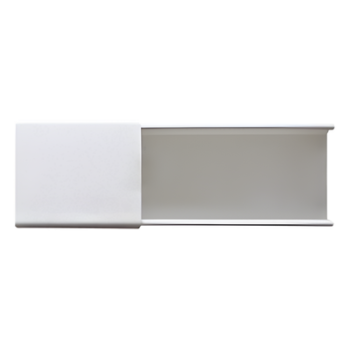 Canaleta blanca sin división, de PVC auto extinguible, 48 x 16 x tramo 2.5m (6101-01260