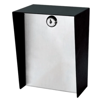 Gabinete para Montaje en Poste / Acero 1.2 mm / Pintura en Polvo / IP65 / Placa Frontal de Acero Inoxidable / 128x170x94 mm