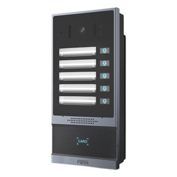 Videoportero IP / 2 Megapixel / 5 Botones de Marcación Rápida / IP66 - IK07 / PoE / Control de Acceso RFID / Anti-Vandálico