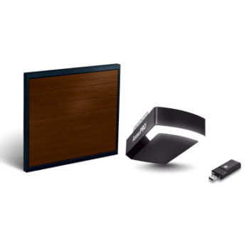 KIT COMPLETO Incluye /Puerta D/ Garage / APDOORB 16x8 Pies / Lisa Linea Central / Imitacion madera / Insulada / Interfase ACCESSWIFI / Motor FS1000M / 1/2HP / Fuerte/Silencioso/Luz LED/Motor DC .