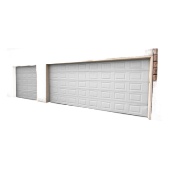 Puerta de Garage / Aislada 43mm Poliuretano / 10×7 pies (3.05×2.13 m) / Lámina Calibre 26 / Diseño Americano 4 Secciones / Cuadro Corto 500×300 mm