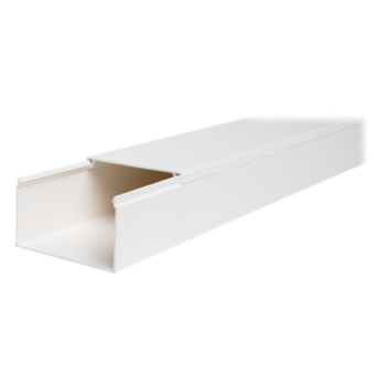 Canaleta TMK-4577 en PVC Blanco Autoextinguible: Solución Segura y Estética para Entornos Interiores, con Gran Capacidad de Resguardo de Cables, Medidas : 45 mm x 77 mm x 2.5 m (5500-01250)