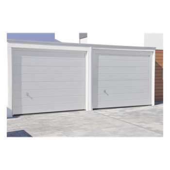 Sección de Puerta de Garage / Panel Lisa / Relleno Poliuretano 43 mm / Lámina Calibre 26 / Densidad 45 kg/m³ / Estilo Americano