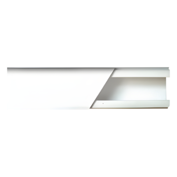 Canaleta color blanco de PVC auto extinguible de una vía, 20 x 17 tramo 2.5m (5201-01250)