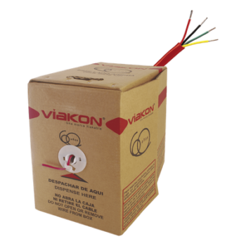Cable FPLR / 4 Conductores / 18 AWG / 305 m (1000 pies) / Rojo / Riser / Blindado / UL 1424