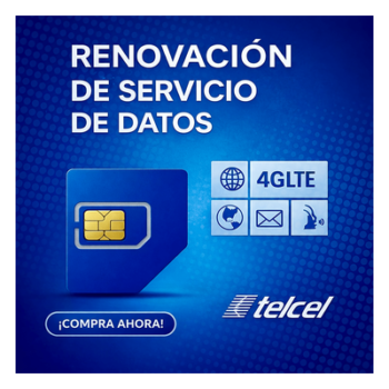 Renovación de Plan de Datos / 2 GB Mensuales / 1 Año / Roaming EUA y Canadá / Red Telcel México