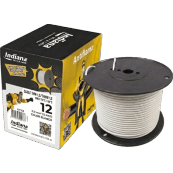 Cable THW-LS / 12 AWG / 19 Hilos / 100 m (328 ft) / Blanco / 90 °C Seco